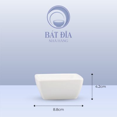 Kích Thước Bát Vuông Melamine Trắng