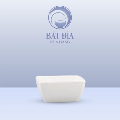 Bát Vuông Melamine Trắng