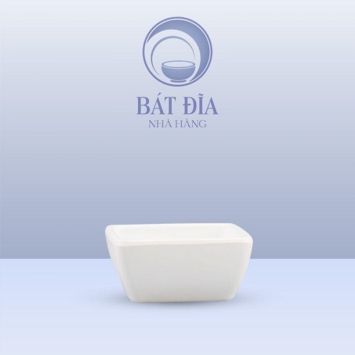 Bát Vuông Melamine Trắng