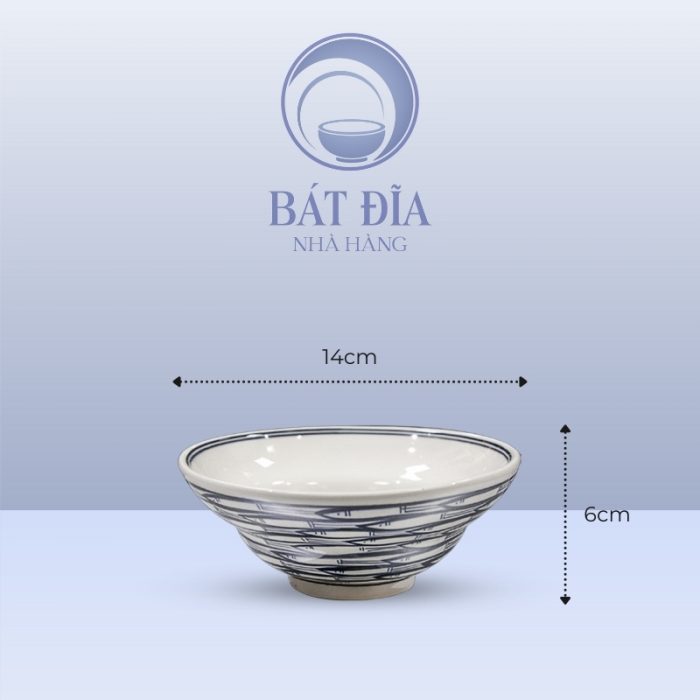 Bát Yêu Men Trắng Vẽ Cá Đàn