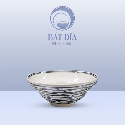 Bát Yêu Men Trắng Vẽ Cá Đàn