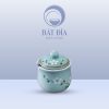 Bình Đường Men Lam Hoa Đào Trắng