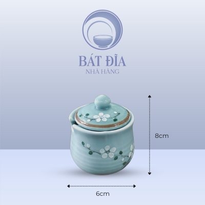 Kích Thước Bình Đường Men Lam Hoa Đào Trắng