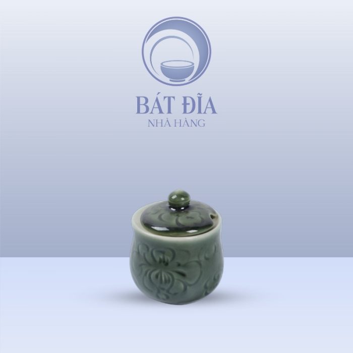 Bình Đường Men Xanh Hoa Bèo