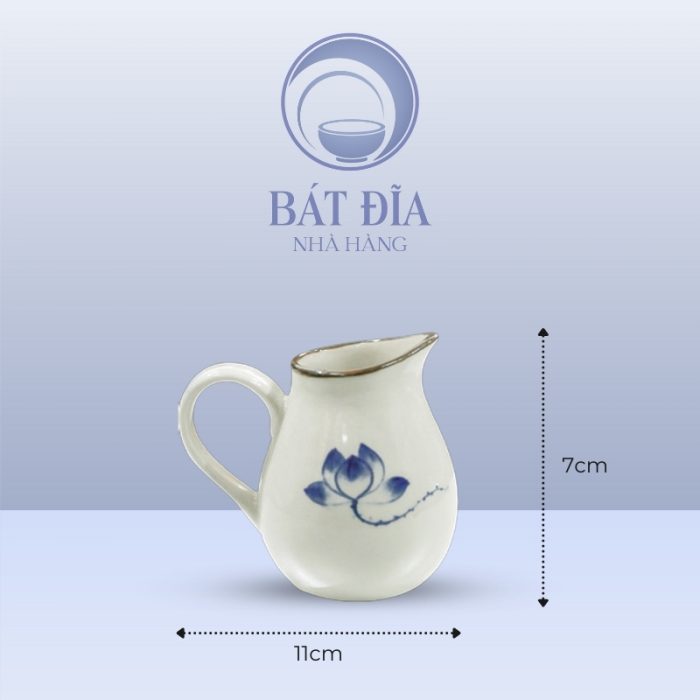 Kích Thước Bình Sữa Men Trắng Vẽ Sen Lam