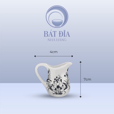 Kích Thước Bình Sữa Men Trắng Vẽ Hoa Sen Đen