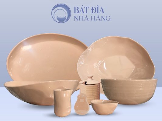 Bộ bát đĩa Men Màu Trộn Méo