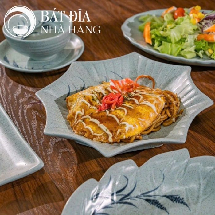 Bộ Bát Đĩa Men Tiêu Vẽ Hoa Cỏ Lau