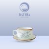 Bộ Tách Coffee Men Kem Hoa Đào Xanh
