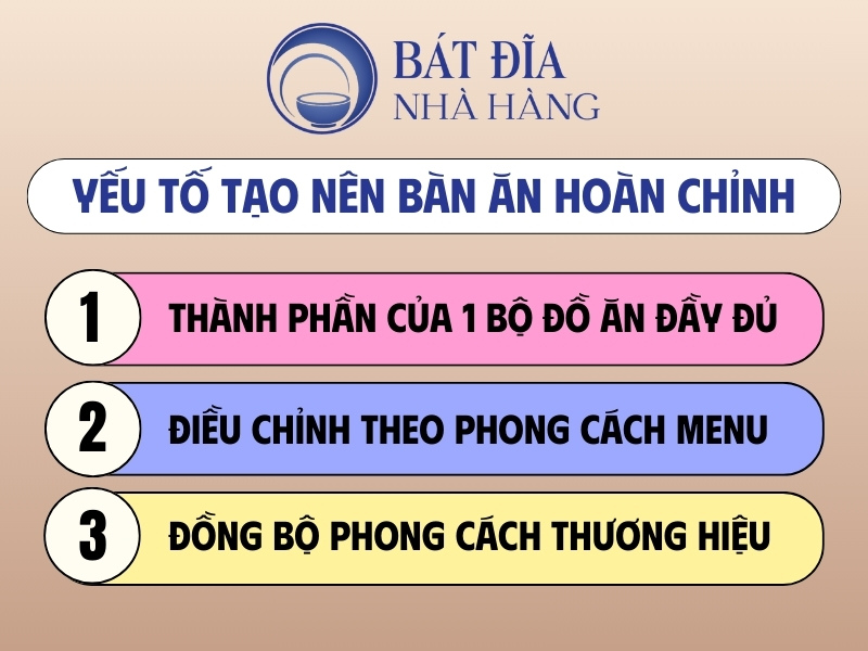Cách chọn bát đĩa hoàn chỉnh cho nhà hàng