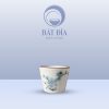 Chén Rượu Men Kem Hoa Đào Xanh