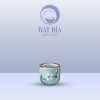 Chén Rượu Men Lam Hoa Đào Trắng
