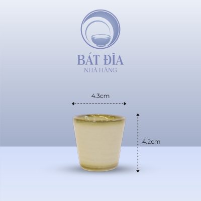 Chén Rượu Men Xanh Đào Chuồn