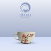Cốc Cappuccino Men Kem Vẽ Đào Đỏ