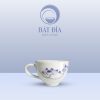 Cốc Cappuccino Men Trắng Vẽ Sen Lam