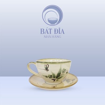 Cốc Cappuccino Men Xanh Đào Chuồn