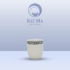 Cốc Trà Xanh Men Trắng Vẽ Hoa Dây