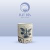 Cốc Trụ Men Rạn Vẽ Chuồn Xanh