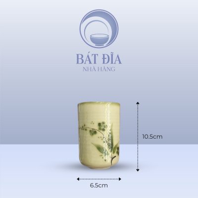 Cốc Trụ Men Xanh Đào Chuồn
