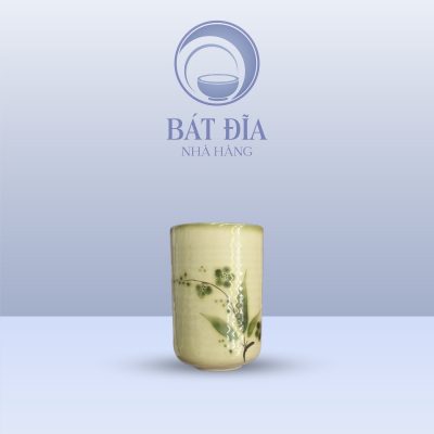 Cốc Trụ Men Xanh Đào Chuồn