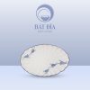 Đĩa Bầu Dục Múi Men Kem Vẽ Cá Xanh