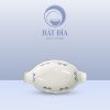 Đĩa Cá Men Trắng Vẽ Sen Lam