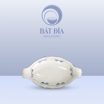 Đĩa Cá Men Trắng Vẽ Sen Lam
