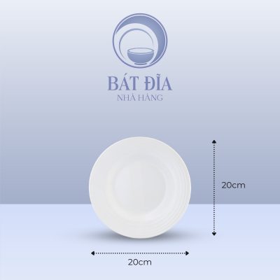 Kích Thước Đĩa Cạn Dày Melamine Trắng