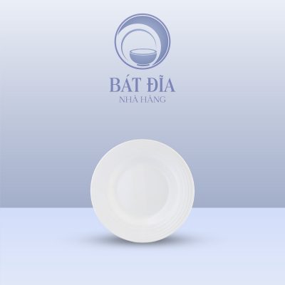 Đĩa Cạn Dày Melamine Trắng