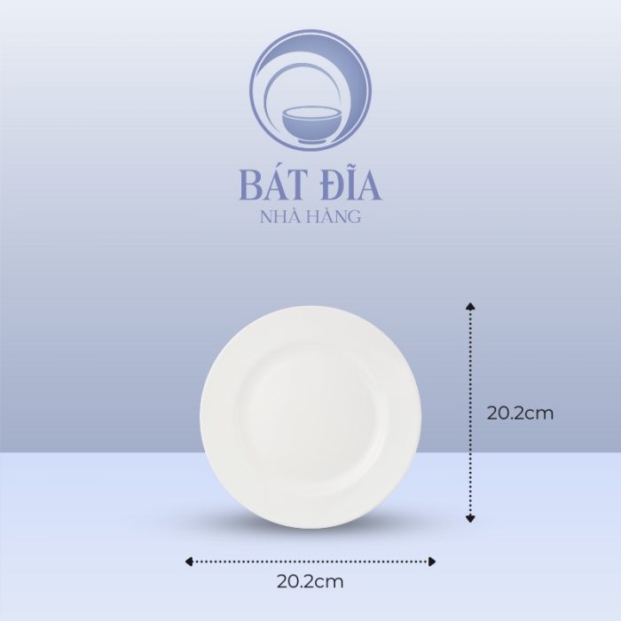 Kích Thước Đĩa Cạn Melamine Trắng