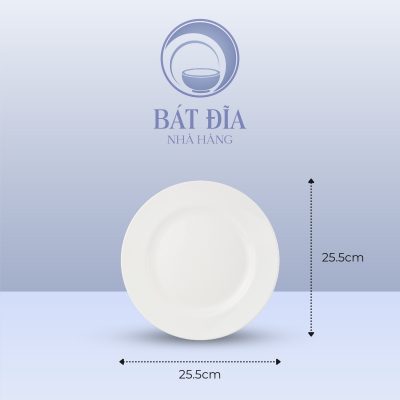 Kích Thước Đĩa Cạn Melamine Trắng