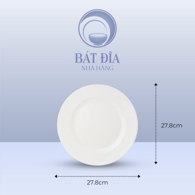 Kích Thước Đĩa Cạn Melamine Trắng