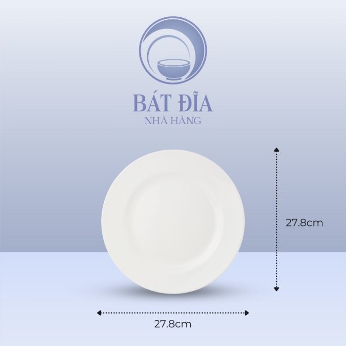 Kích Thước Đĩa Cạn Melamine Trắng
