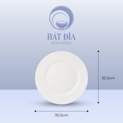 Kích Thước Đĩa Cạn Melamine Trắng
