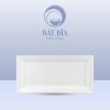 Đĩa Chữ Nhật Ảo Melamine Trắng