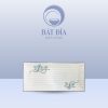 Đĩa Chữ Nhật Dài Men Kem Vẽ Sen Xanh