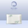 Đĩa Chữ Nhật Men Kem Vẽ Sen Xanh