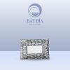 Đĩa Chữ Nhật Miệng Lượn Men Trắng Vẽ Cá Đàn