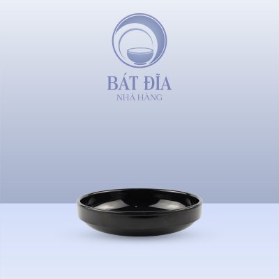 Đĩa Có Khất Kiểu Hàn Melamine Đen