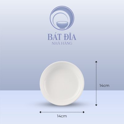 Kích Thước Đĩa Có Khất Kiểu Hàn Melamine Trắng