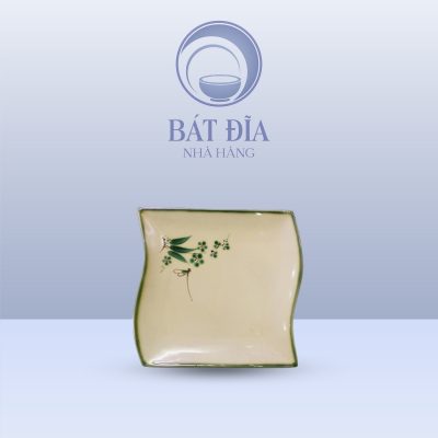 Đĩa Dải Lụa Men Xanh Đào Chuồn