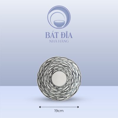 Kích Thước Đĩa Hoa 1 Men Trắng Vẽ Cá Đàn