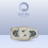 Đĩa Lá Chuối Men Rạn Vẽ Chuồn Xanh
