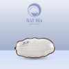 Đĩa Lá Chuối Men Trắng Vẽ Sen Lam