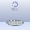 Đĩa Lá Chuối Sâu Men Xanh Hoa Bèo