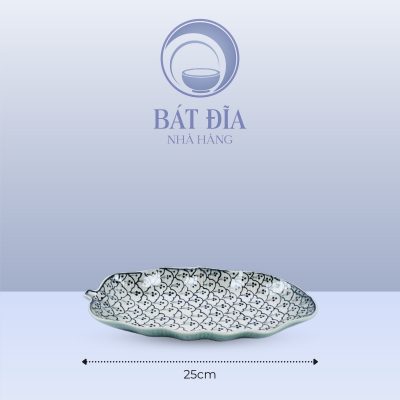 Kích Thước Đĩa Lá Chuối Sâu Men Xanh Hoa Bèo