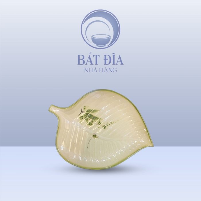 Đĩa Lá Đại Men Xanh Đào Chuồn