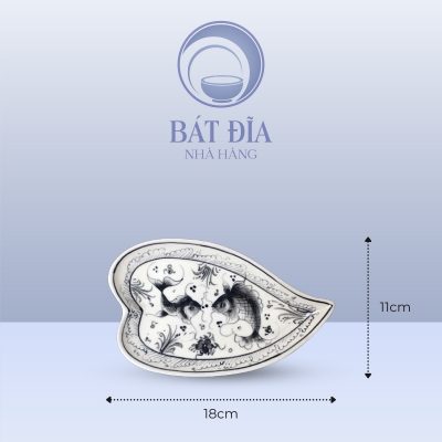 Kích Thước Đĩa Lá Tim Men Nâu Cá Chép