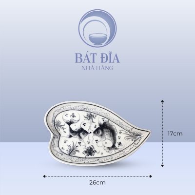Kích Thước Đĩa Lá Tim Men Nâu Cá Chép
