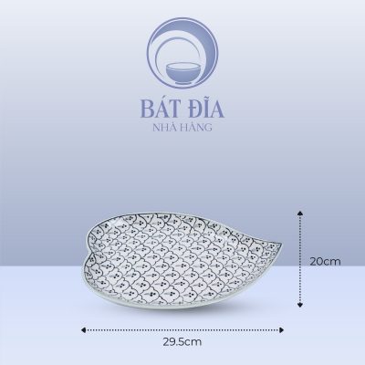 Kích Thước Đĩa Lá Tim Men Xanh Hoa Bèo